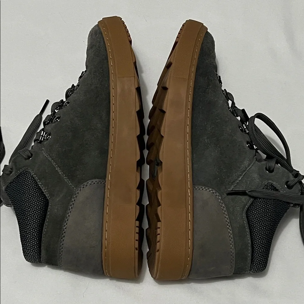 Forsake Lucie Mid Grey Suede Hiking Sneakers